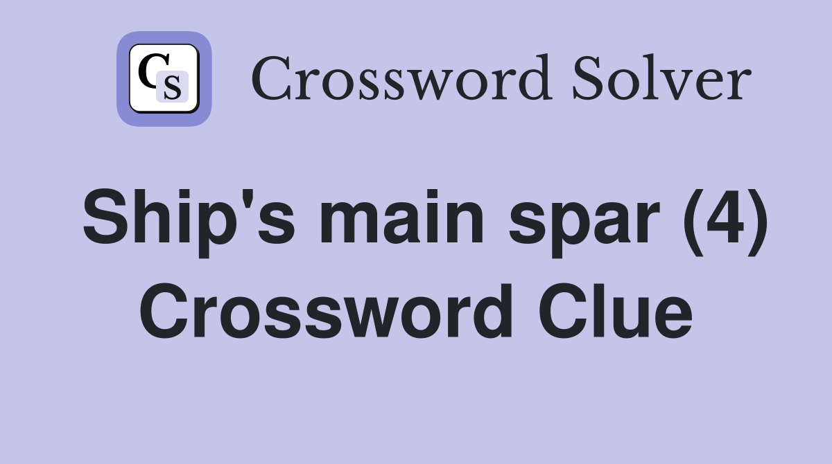 sailboat spar crossword clue